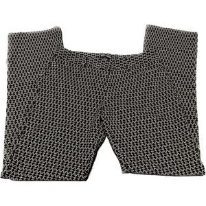 Express Women's Columnist Pants Black/white geometric Pattern 4 Regular Career